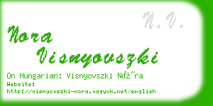 nora visnyovszki business card